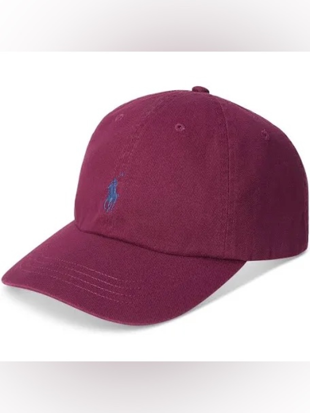 Polo by Ralph Lauren Burgundy Cap with Navy Pony